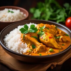 Hähnchen-Curry mit Reis