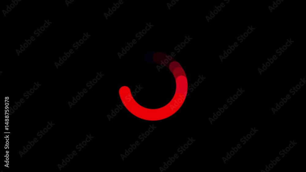 Poster the digital loading bar animated video on a black background4k video animation