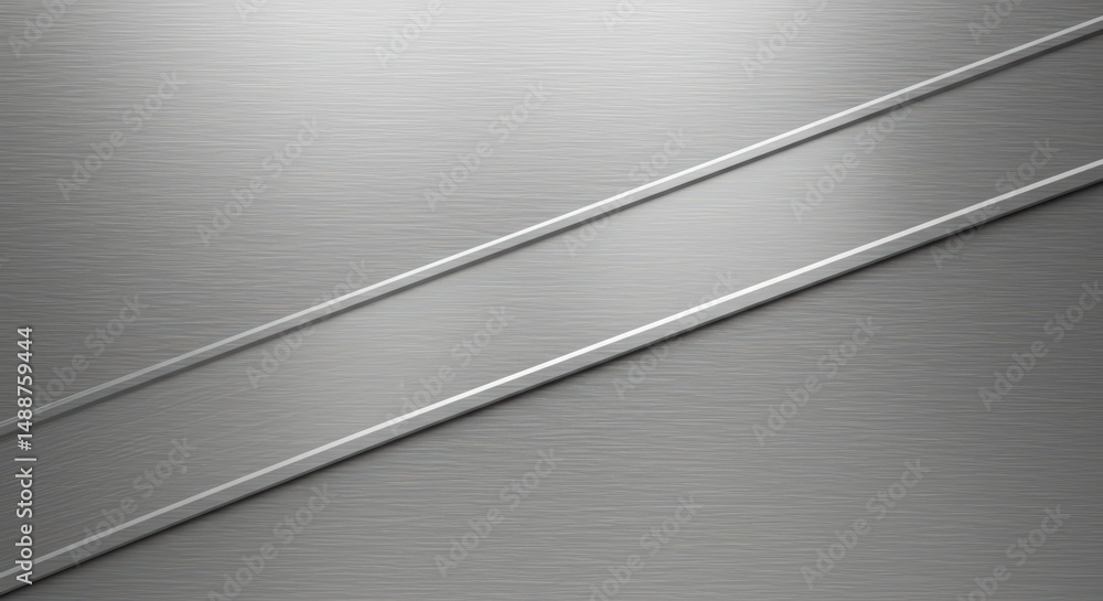 Poster metallic surface with diagonal lines, abstract background