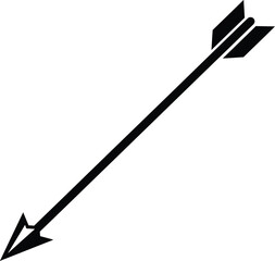Minimal geometric black and white high contrast simplistic arrow vector art design

