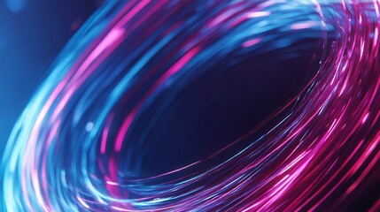 Abstract Swirling Neon Lights Pink and Blue Dynamic Energy