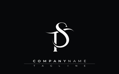 Initial TS Logo Design Vector. Elegant Monogram Logo Design with Decorative Elements and Typography