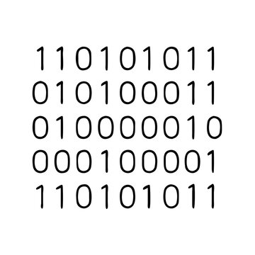 binary code icon, binary code vector illustration-simple illustration of binary code , perfect for binary code logos and icons
