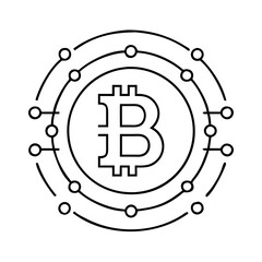 bitcoin logo icon, bitcoin logo vector illustration-simple illustration of bitcoin logo , perfect for bitcoin logo logos and icons