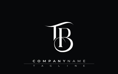 Initial TB Logo Design Vector. Elegant Monogram Logo Design with Decorative Elements and Typography