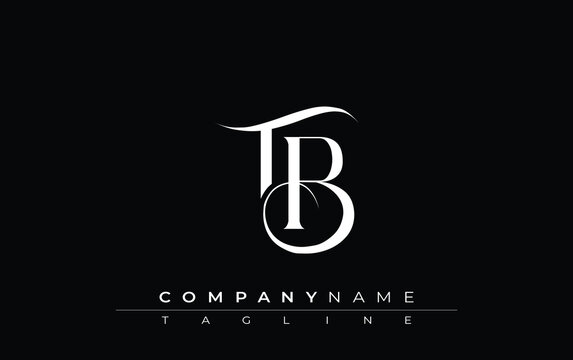 Initial TB Logo Design Vector. Elegant Monogram Logo Design with Decorative Elements and Typography