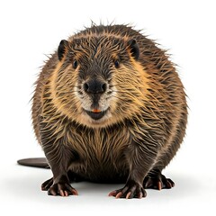 european otter on a white background