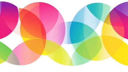 A vibrant abstract design composed of overlapping circles in various colors.