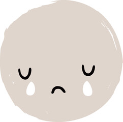 Cute Handdrawn Simple Emoticon Character Face