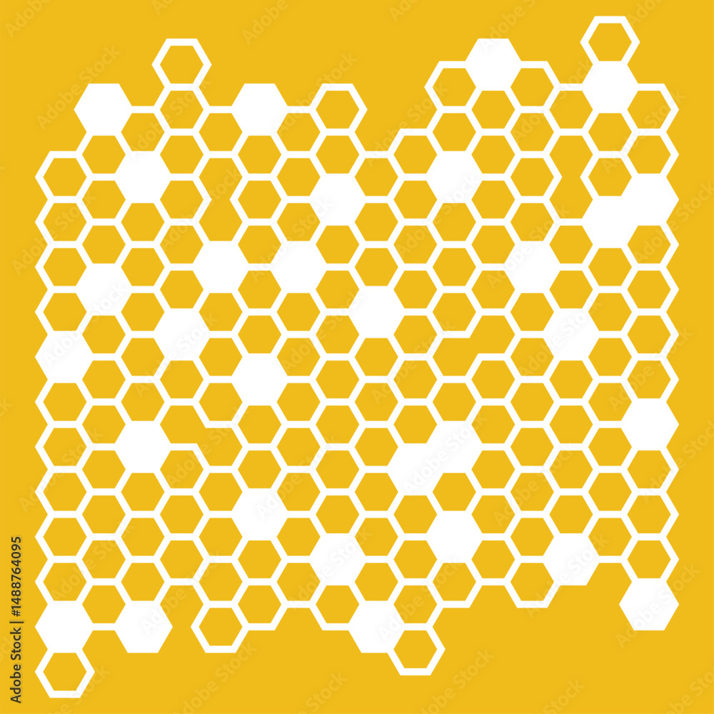 Poster honeycomb pattern background vector design.