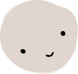 Cute Handdrawn Simple Emoticon Character Face