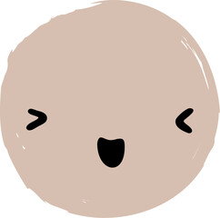 Cute Handdrawn Simple Emoticon Character Face