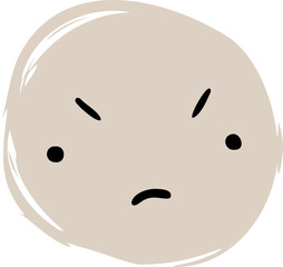 Cute Handdrawn Simple Emoticon Character Face