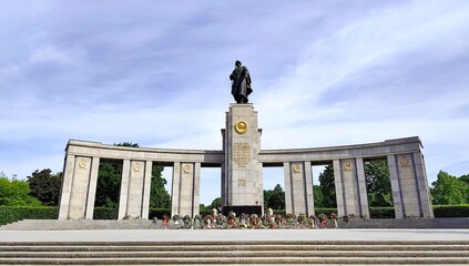 Photo of the Soviet War Memorial (Tiergarten) in Berlin, built by the Soviet Union to honor its soldiers who died during the Battle of Berlin in World War II. © Antonios