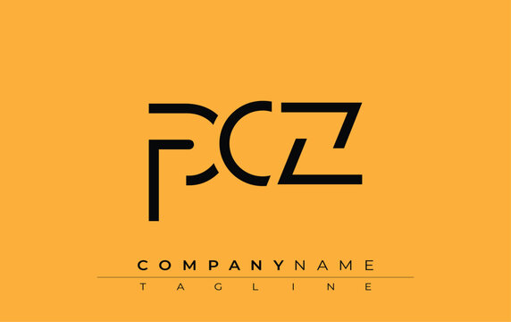 PCZ abstract letter design. Modern Business Logo Design With Abstract Typography and Contemporary Style