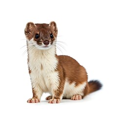 ferret on white background