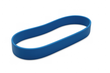 Minimalist blue silicone wristband highlighting solidarity, symbolizing awareness against white backdrop