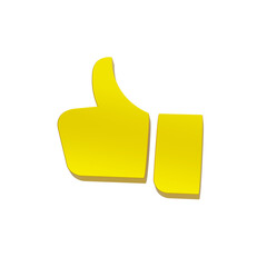 Golden Thumb up icon