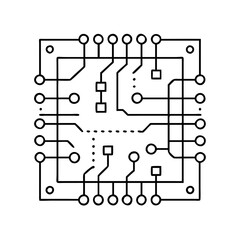 circuit board icon, circuit board vector illustration-simple illustration of circuit board , perfect for circuit board logos and icons