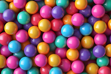 Colorful and Vibrant Balls in Bright Assortment for Playful Design