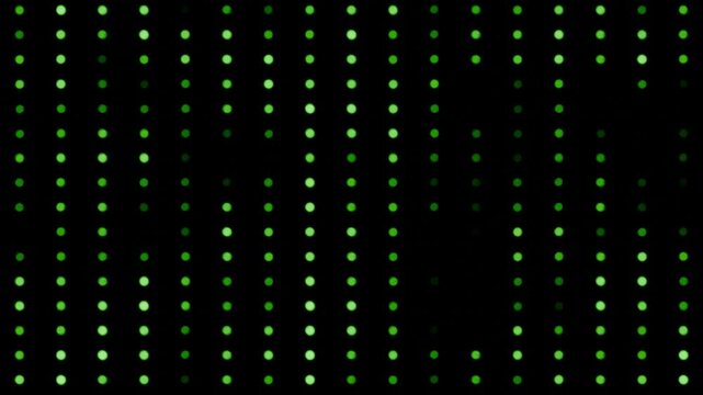 Futuristic Green Digital Matrix Animation - 3D Technology Background at 60 fps