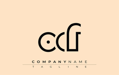 OCF abstract letter design. Modern Business Logo Design With Abstract Typography and Contemporary Style