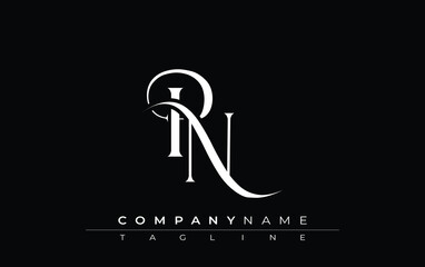 Initial PN Logo Design Vector. Elegant Monogram Logo Design with Decorative Elements and Typography