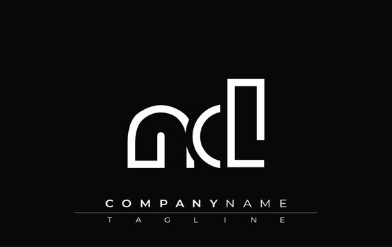 NCL abstract letter design. Modern Business Logo Design With Abstract Typography and Contemporary Style