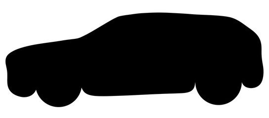 Car Icon - Black SUV Silhouette 