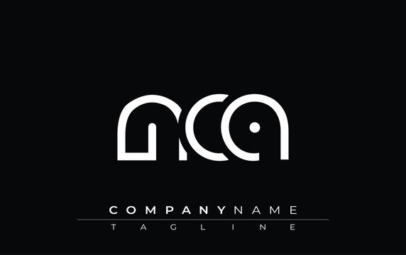 NCA abstract letter design. Modern Business Logo Design With Abstract Typography and Contemporary Style