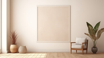 Clean Interior Poster Mockup Natural Shadows