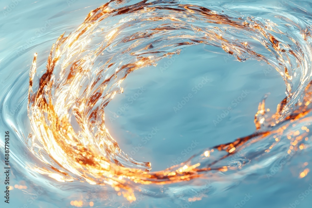 Aufkleber dynamic water swirl motion ocean surface image capture clear environment close-up fluid dynamics and