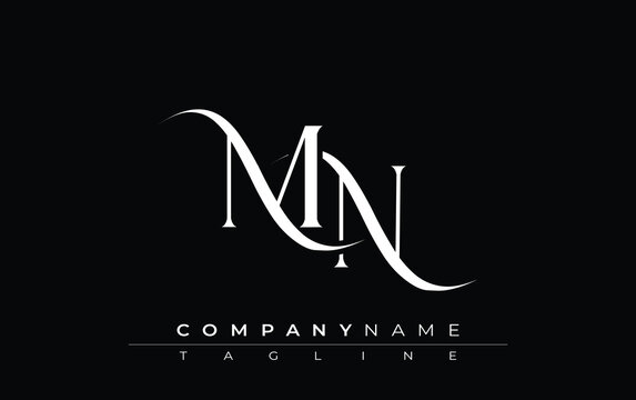 Initial MN Logo Design Vector. Elegant Monogram Logo Design with Decorative Elements and Typography