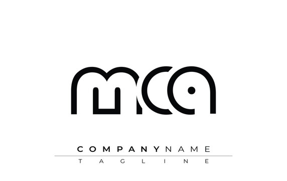 MCA abstract letter design. Modern Business Logo Design With Abstract Typography and Contemporary Style