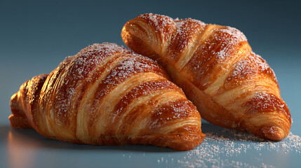 filled croissants with sugar