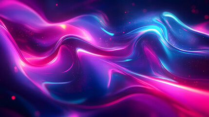 Colorful Abstract Waves with Light Reflections and Fluid Motion