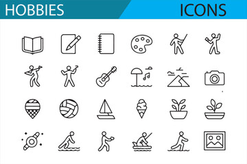 Hobbies and Recreation Symbols for Digital Designs and Leisure Projects
