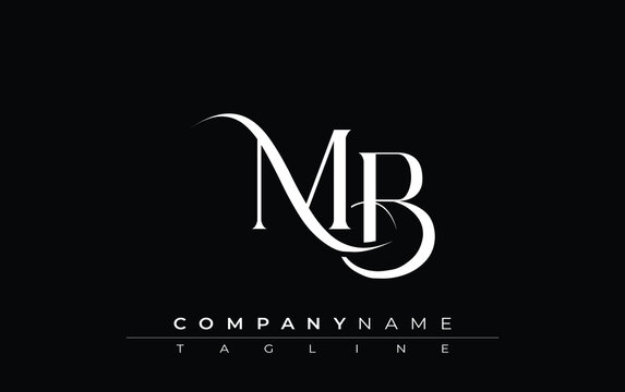 Initial MB Logo Design Vector. Elegant Monogram Logo Design with Decorative Elements and Typography