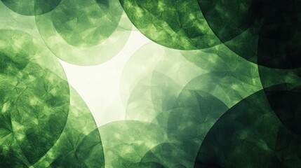 Abstract green circles