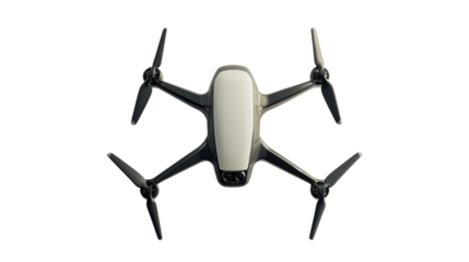A small drone, flying in the air, small drone, floating in the air, small drone, a small drone floating in the air, a moment of a small drone flying in the sky, on a transparent backgrounds