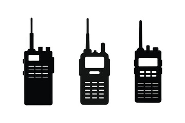 Walkie Talkies Silhouette  Vector bundle  illustration, walkie Talkies Silhouette