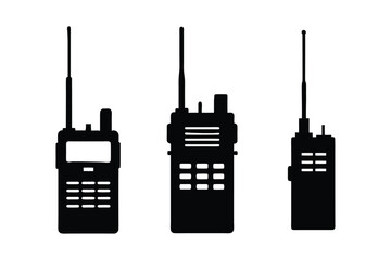 Walkie Talkies Silhouette  Vector bundle  illustration, walkie Talkies Silhouette