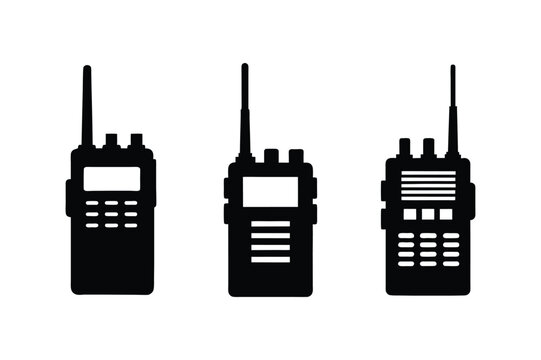 Walkie Talkies Silhouette  Vector bundle  illustration, walkie Talkies Silhouette