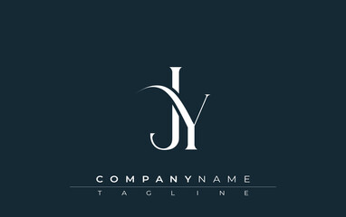 Initial JY Logo Design Vector. Elegant Monogram Logo Design with Decorative Elements and Typography