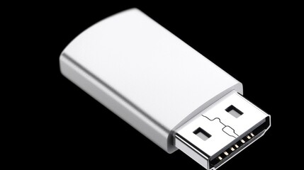 A white USB connector.