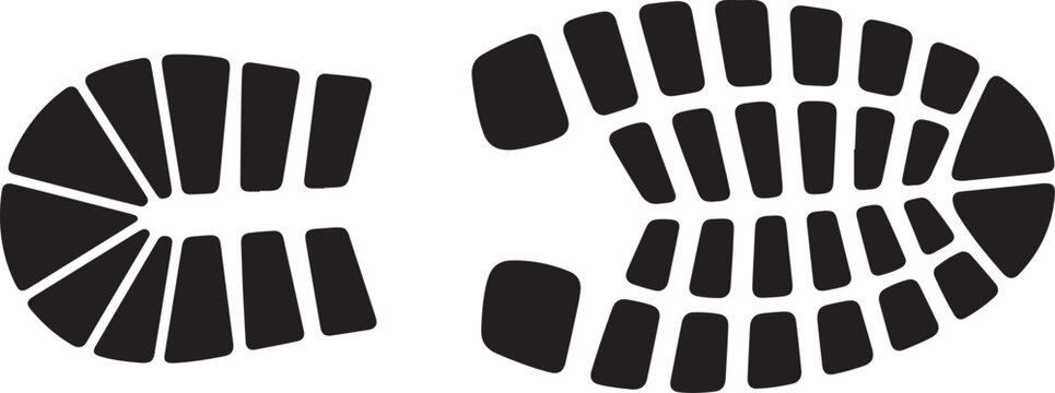 Black Boot Print Graphic Design Element