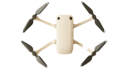 A small drone, flying in the air, small drone, floating in the air, small drone, a small drone floating in the air, a moment of a small drone flying in the sky, on a transparent backgrounds