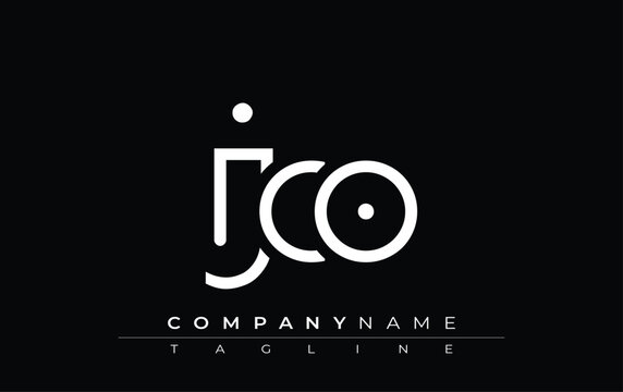 JCO abstract letter design. Modern Business Logo Design With Abstract Typography and Contemporary Style