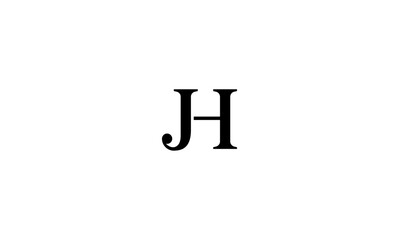 JH initial letters, monogram logo