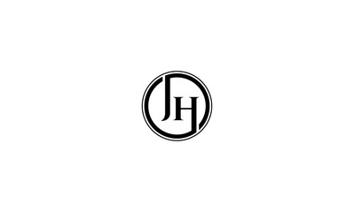 JH initial letters, monogram logo